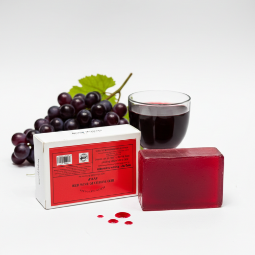 Red wine soap
